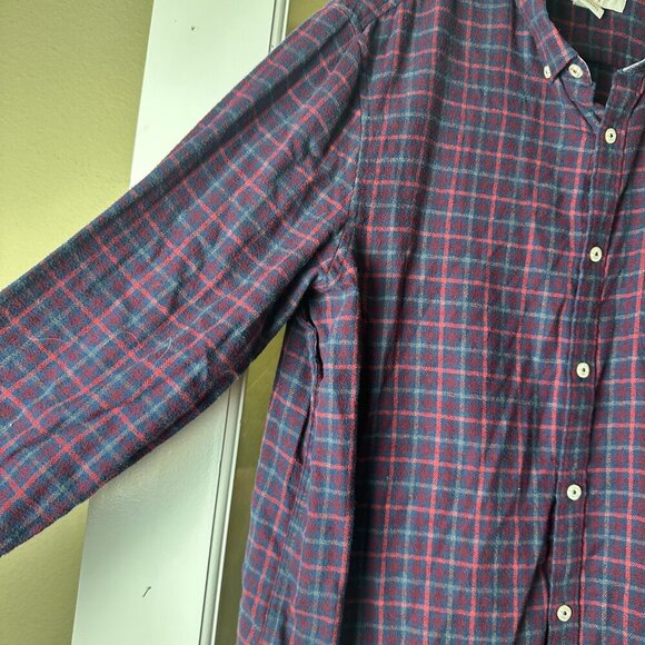 PENGUIN Heritage Slim Fit Soft Plaid Flannel Button Up Size Large - Picture 5 of 11